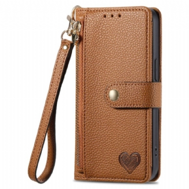 Flip Cover Xiaomi Redmi Note 15 Pro Plus 5g Rfid-blokerende Hjertedesign