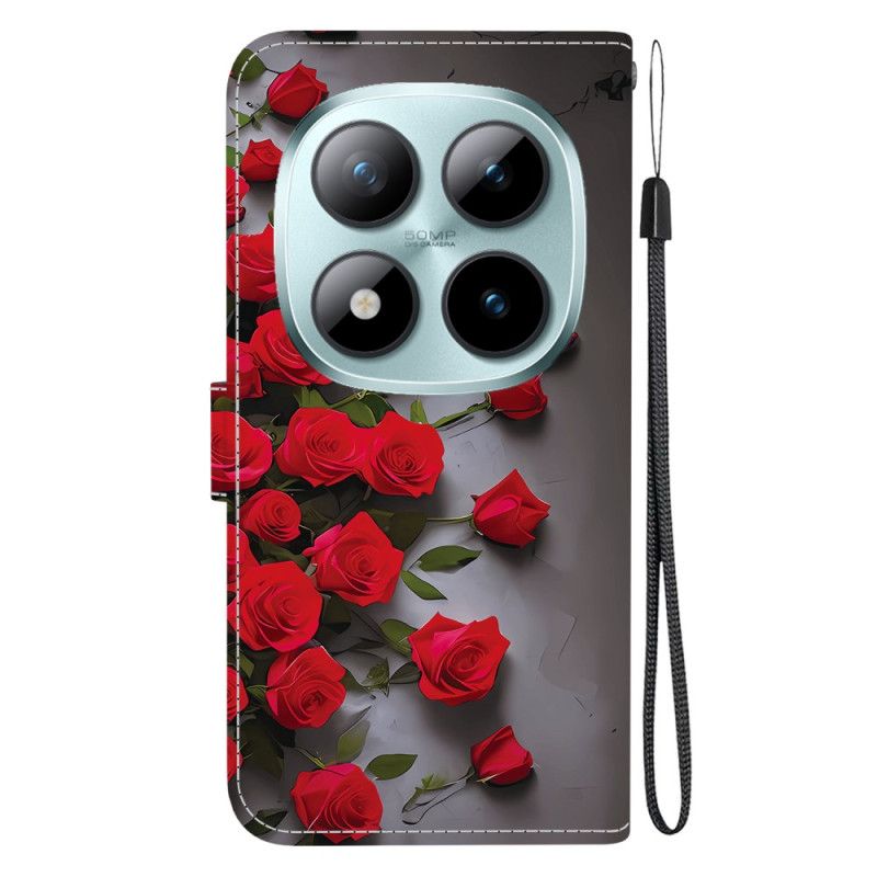 Flip Cover Xiaomi Redmi Note 15 Pro Plus 5g Røde Roser