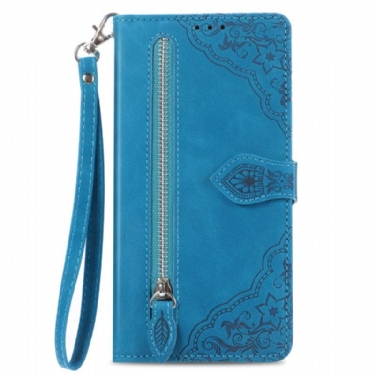 Flip Cover Xiaomi Redmi Note 15 Pro Plus 5g Ruskindseffekt Blomstermønster