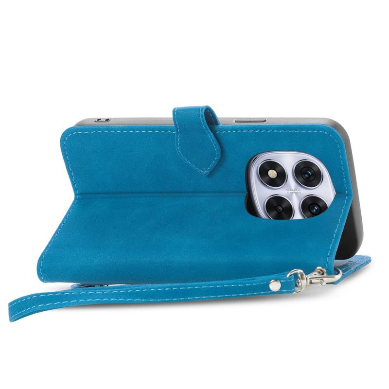 Flip Cover Xiaomi Redmi Note 15 Pro Plus 5g Ruskindseffekt Blomstermønster