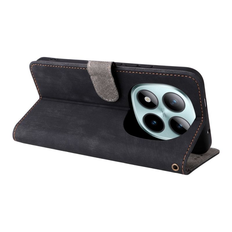 Flip Cover Xiaomi Redmi Note 15 Pro Plus 5g Ruskindseffekt Med Rem