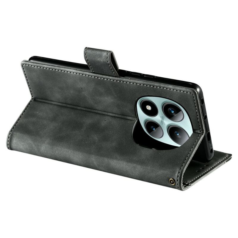 Flip Cover Xiaomi Redmi Note 15 Pro Plus 5g Tofarvet Retro-pung Med Stropper