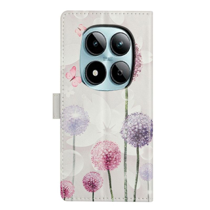 Læder Cover Xiaomi Redmi Note 15 Pro Plus 5g Telefon Etui Mælkebøtter