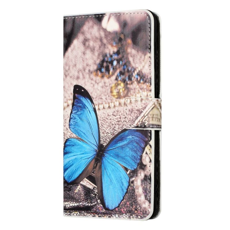Lederhüllen Für Xiaomi Redmi Note 15 Pro Plus 5g Blauer Schmetterling