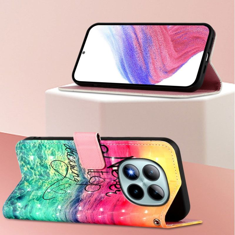 Lederhüllen Für Xiaomi Redmi Note 15 Pro Plus 5g Hör Niemals Auf Zu Träumen