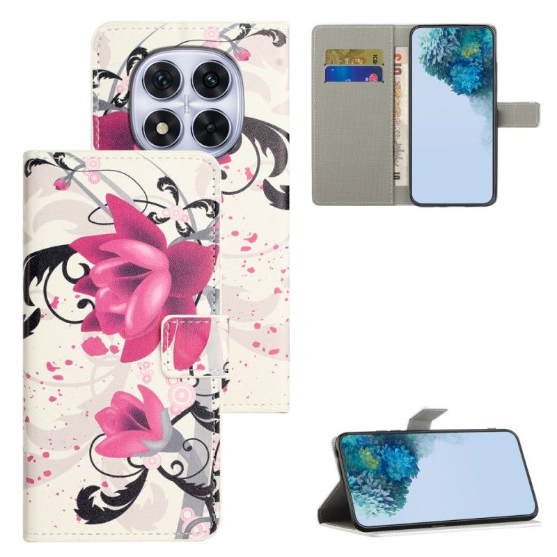 Lederhüllen Xiaomi Redmi Note 15 Pro Plus 5g Lotus Muster