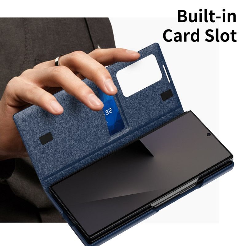 Case Samsung Galaxy Z Fold 7 Telefon Etui Kortholder Og Smart Window