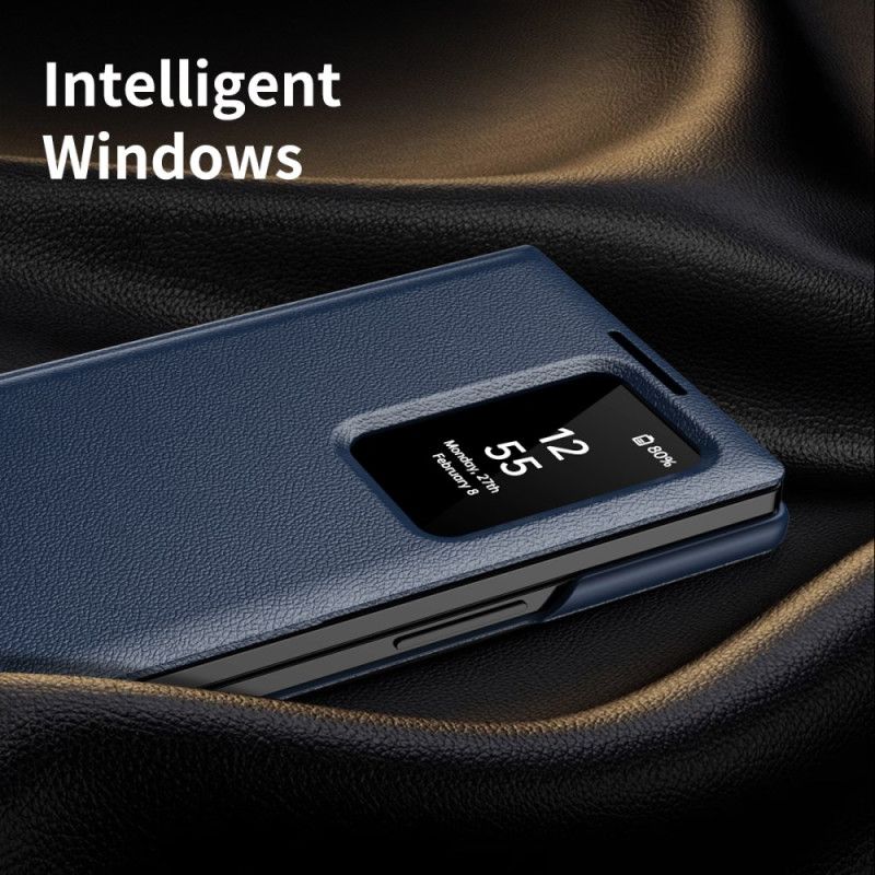 Case Samsung Galaxy Z Fold 7 Telefon Etui Kortholder Og Smart Window