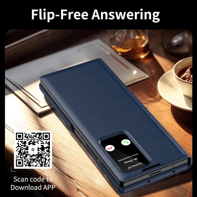 Case Samsung Galaxy Z Fold 7 Telefon Etui Kortholder Og Smart Window