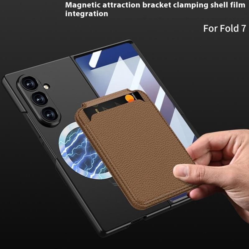 Cover Samsung Galaxy Z Fold 7 Aftagelig Kortholder Og Integreret Stativ