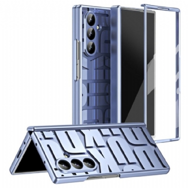 Cover Samsung Galaxy Z Fold 7 Bogstavdesign Med Skærmbeskytter I Hærdet Glas