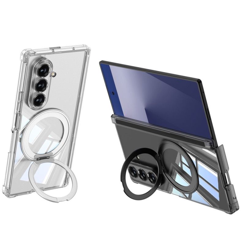 Cover Samsung Galaxy Z Fold 7 Gennemsigtigt Magnetisk Hængsel Med Stativ