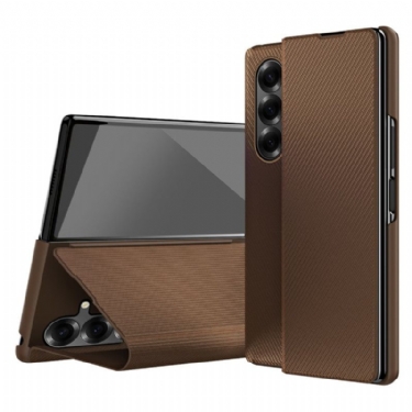 Cover Samsung Galaxy Z Fold 7 Læderlook Med Integreret Stativ