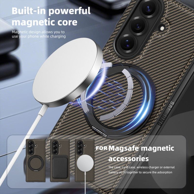 Cover Samsung Galaxy Z Fold 7 Magnetisk Tekstureret Kulfiber