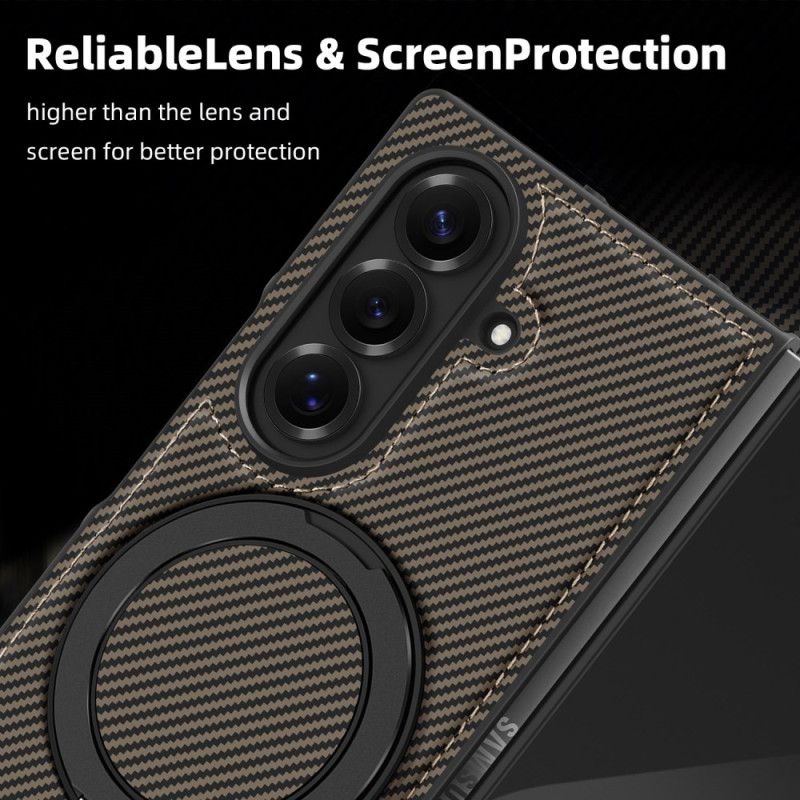 Cover Samsung Galaxy Z Fold 7 Magnetisk Tekstureret Kulfiber