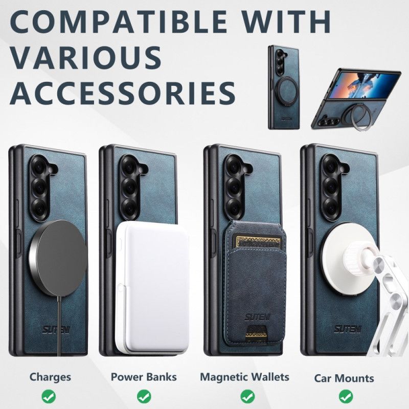 Cover Samsung Galaxy Z Fold 7 Magsafe Kompatibel Med Suteni Roterende Stativ