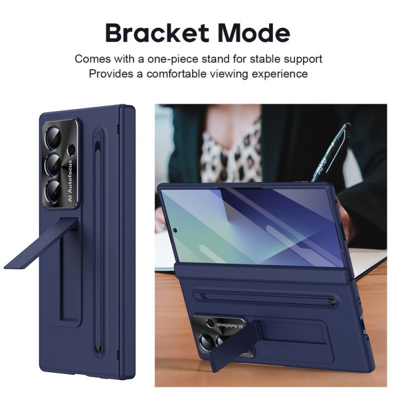 Cover Samsung Galaxy Z Fold 7 Telefon Etui Klassisk Stativ Og Stylus