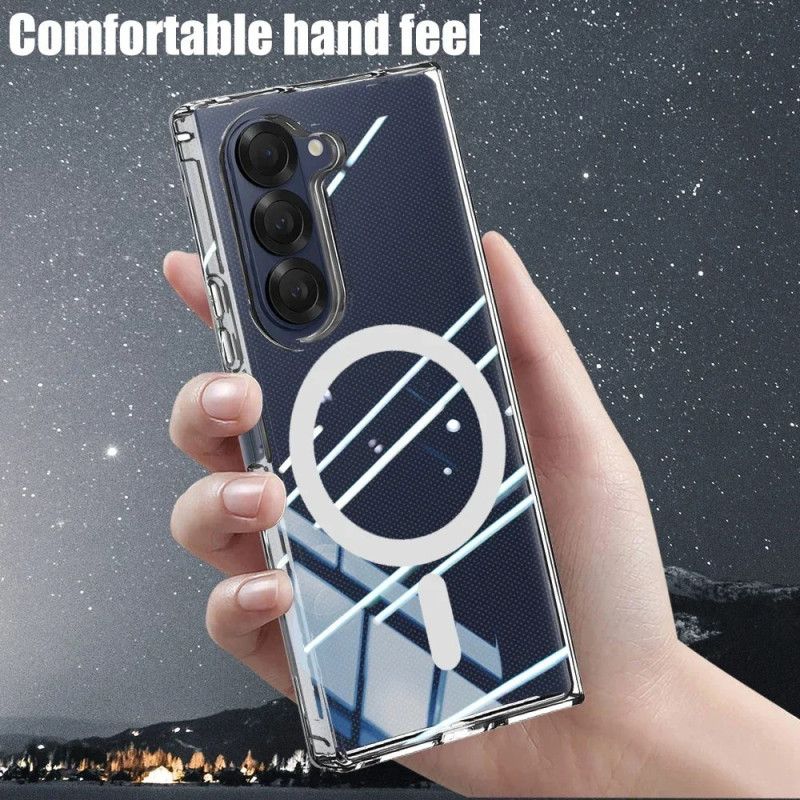 Cover Samsung Galaxy Z Fold 7 Telefon Etui Magsafe Kompatibel Gennemsigtig