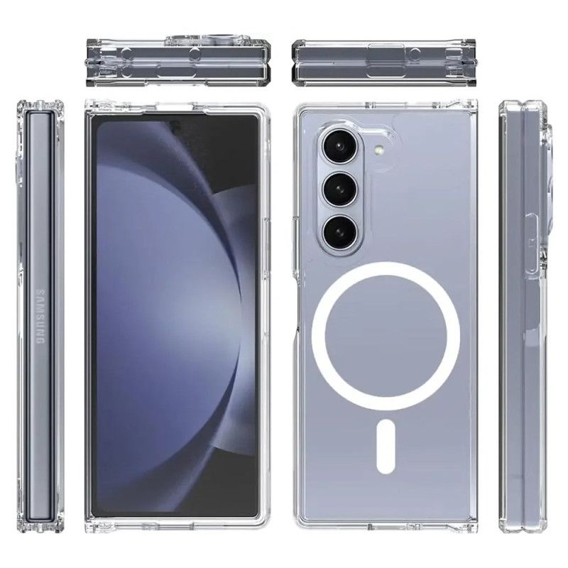 Cover Samsung Galaxy Z Fold 7 Telefon Etui Magsafe Kompatibel Gennemsigtig