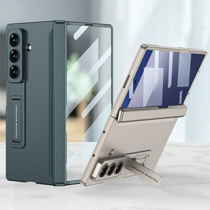 Cover Samsung Galaxy Z Fold 7 Telefon Etui Skærmbeskytter Og Magnetisk Stativ