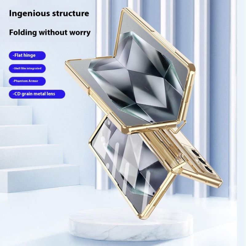 Cover Samsung Galaxy Z Fold 7 Telefon Etui Stativ Og Skærmbeskytter