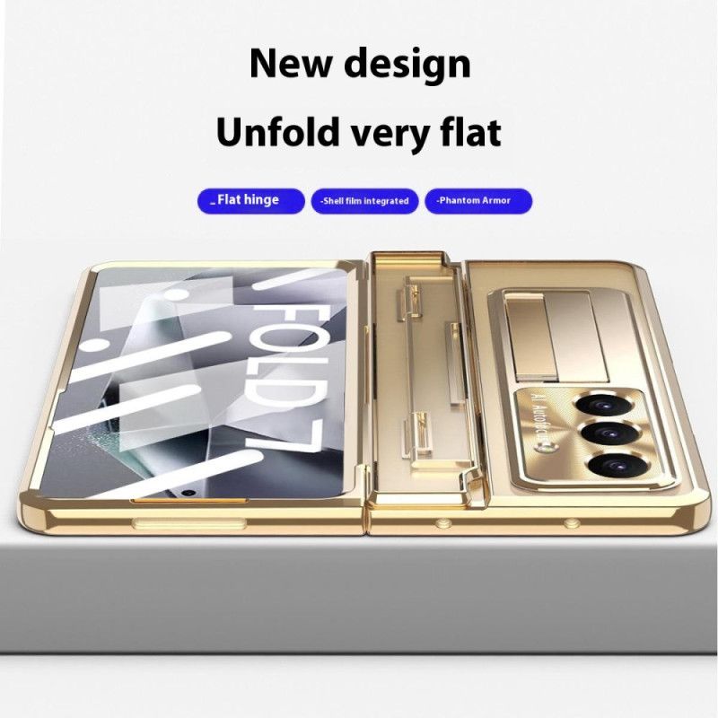 Cover Samsung Galaxy Z Fold 7 Telefon Etui Stativ Og Skærmbeskytter