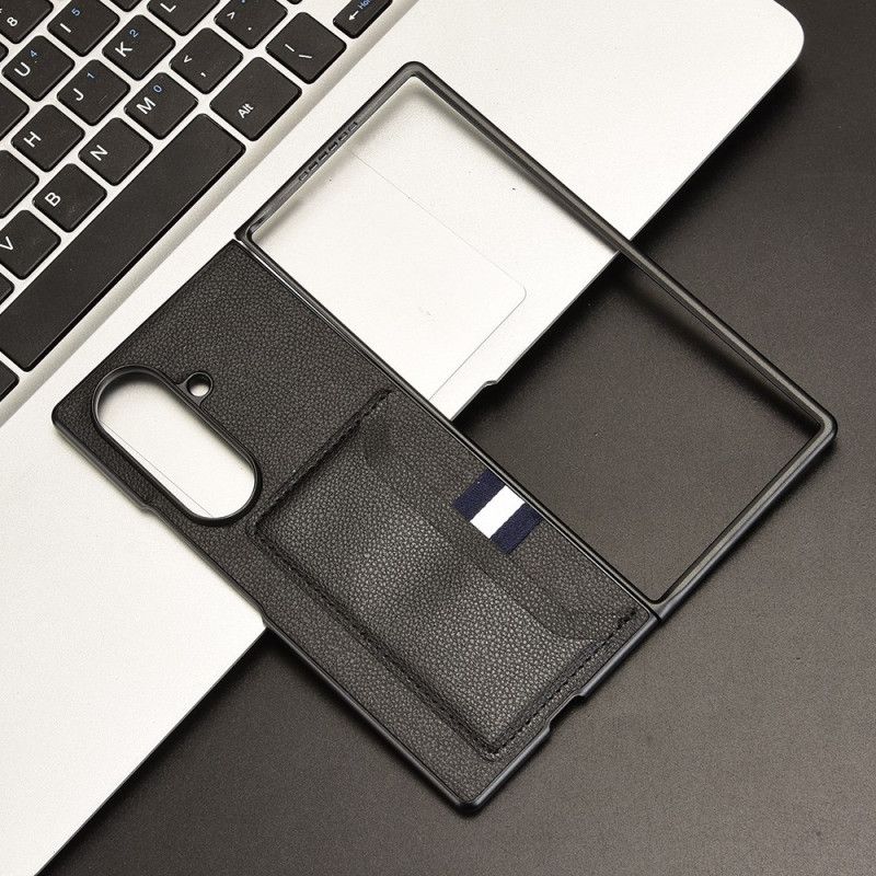 Cover Til Samsung Galaxy Z Fold 7 Litchitekstur Med Kort Holder