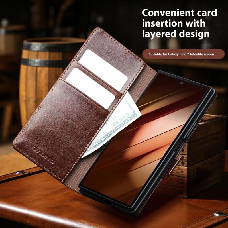 Etui Samsung Galaxy Z Fold 7 Kortholder I Læder