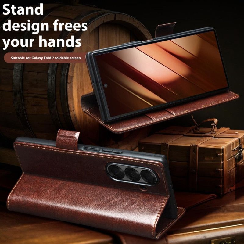 Etui Samsung Galaxy Z Fold 7 Kortholder I Læder