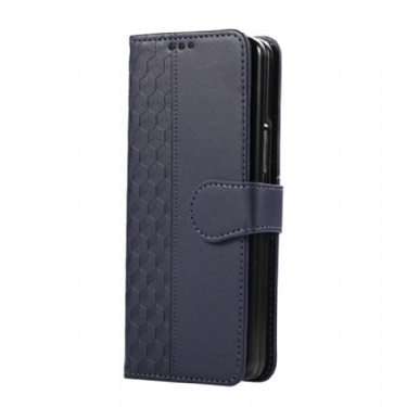 Flip Cover Til Samsung Galaxy Z Fold 7 Præget Mønster Med Rem