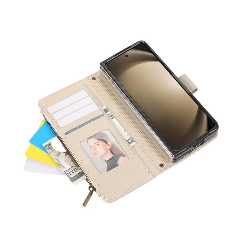 Læder Cover Samsung Galaxy Z Fold 7 Pung Med Rem