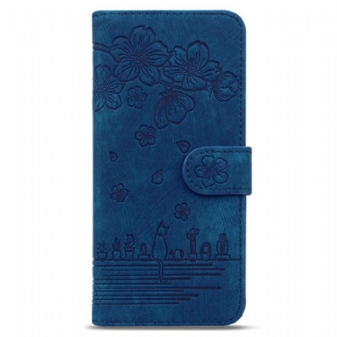 Læder Cover Samsung Galaxy Z Fold 7 Telefon Etui Kattemotiv