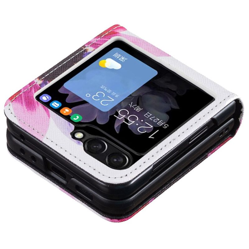 Cover Samsung Galaxy Z Flip 7 Fe Akvarelblomst