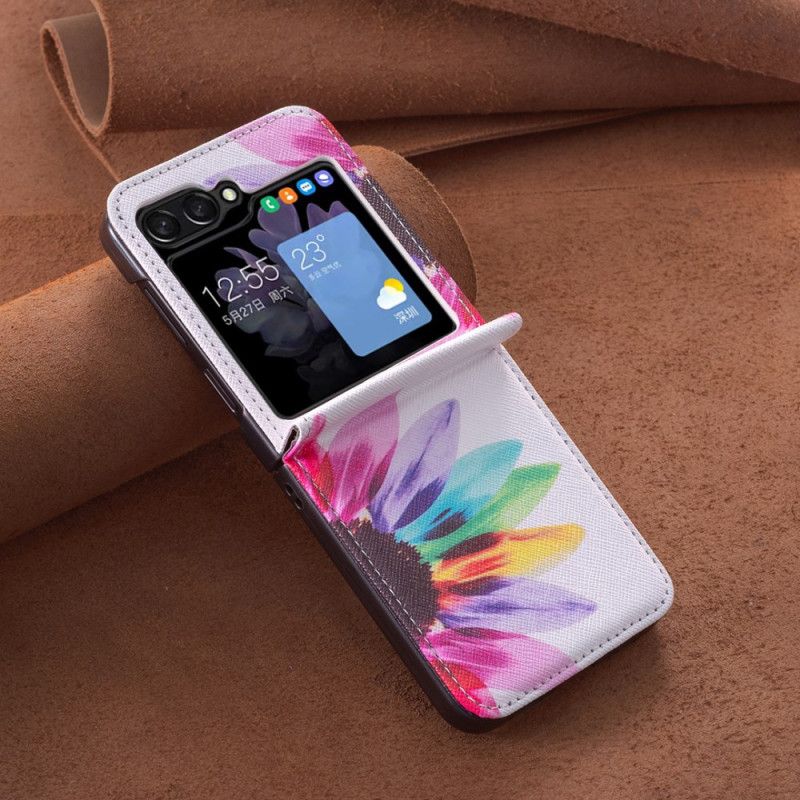 Cover Samsung Galaxy Z Flip 7 Fe Akvarelblomst