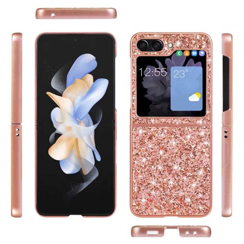 Cover Samsung Galaxy Z Flip 7 Fe Glitter Finish