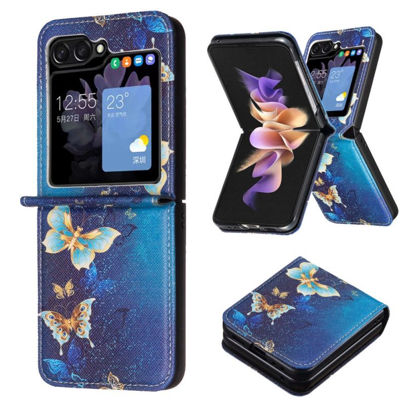Cover Samsung Galaxy Z Flip 7 Fe Guldsommerfugle