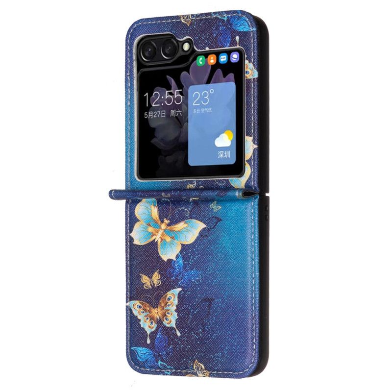 Cover Samsung Galaxy Z Flip 7 Fe Guldsommerfugle