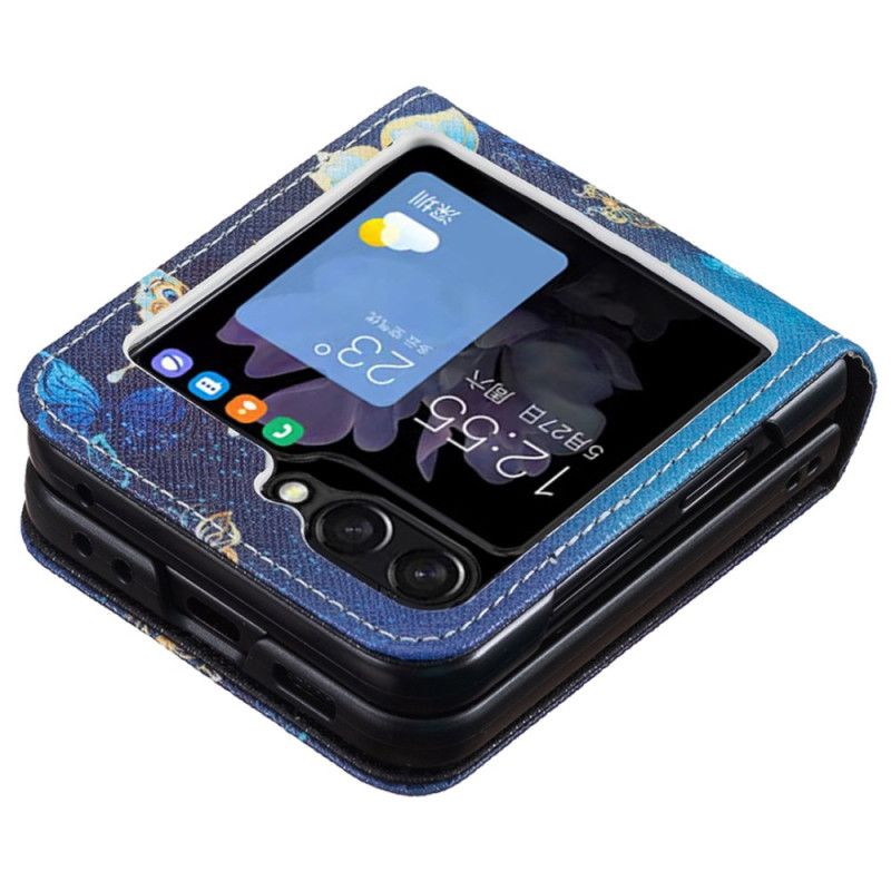 Cover Samsung Galaxy Z Flip 7 Fe Guldsommerfugle