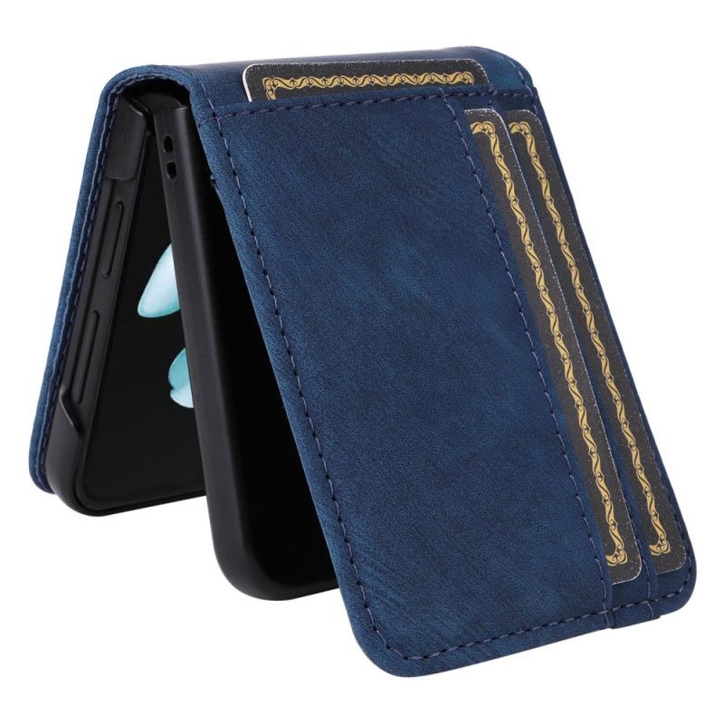 Cover Samsung Galaxy Z Flip 7 Fe Kortholder I Lædereffekt