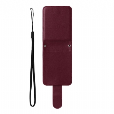 Cover Samsung Galaxy Z Flip 7 Fe Kortholder Med Lædereffekt