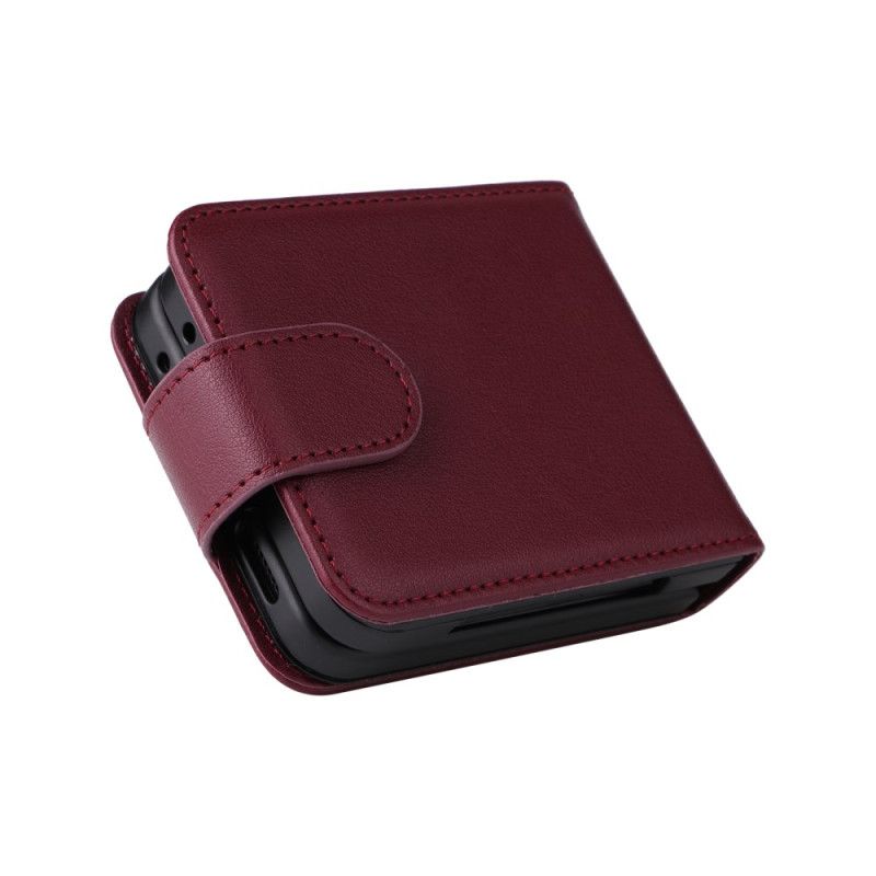 Cover Samsung Galaxy Z Flip 7 Fe Kortholder Med Lædereffekt