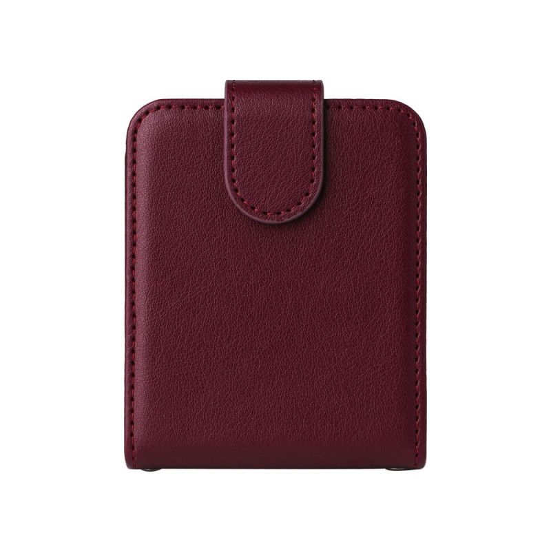 Cover Samsung Galaxy Z Flip 7 Fe Kortholder Med Lædereffekt