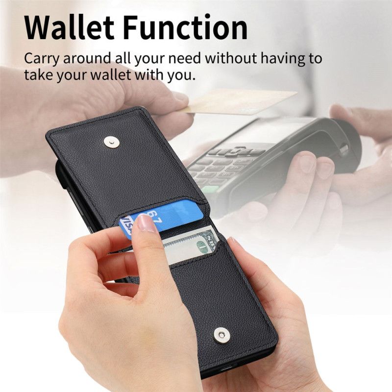 Cover Samsung Galaxy Z Flip 7 Fe Kortholder Med Stativ Og Ring