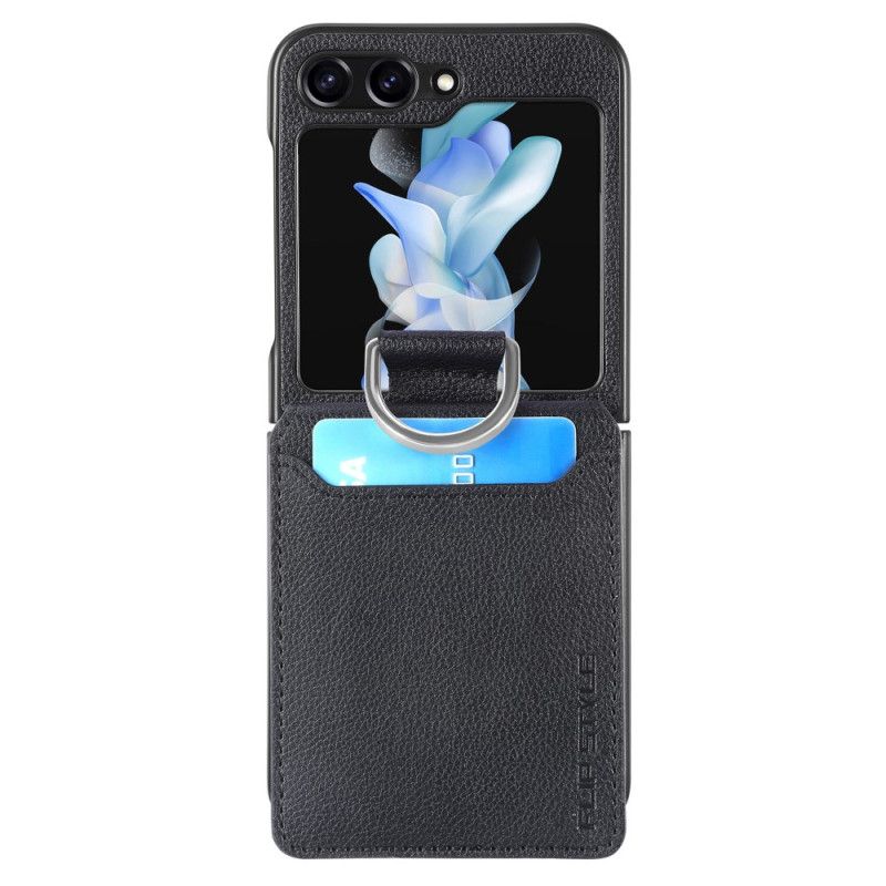 Cover Samsung Galaxy Z Flip 7 Fe Kortholder Med Stativ Og Ring