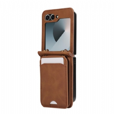 Cover Samsung Galaxy Z Flip 7 Fe Kortholder Og Skulderrem