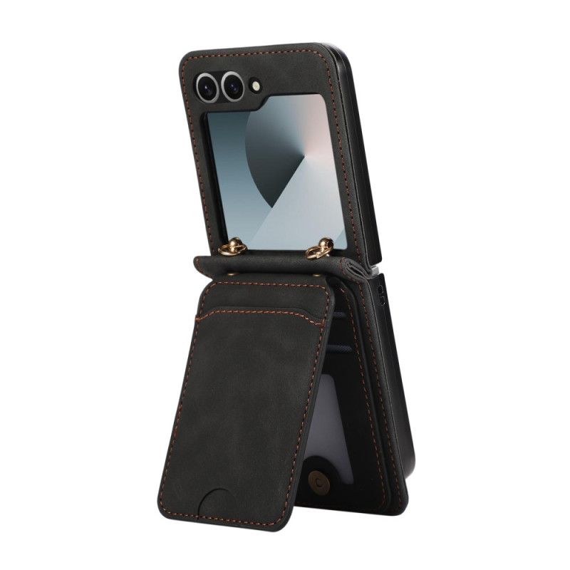Cover Samsung Galaxy Z Flip 7 Fe Kortholder Og Skulderrem