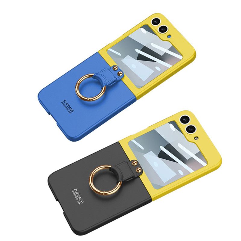 Cover Samsung Galaxy Z Flip 7 Fe Magnetisk Hængselbeskytter Og Tofarvet Stativ