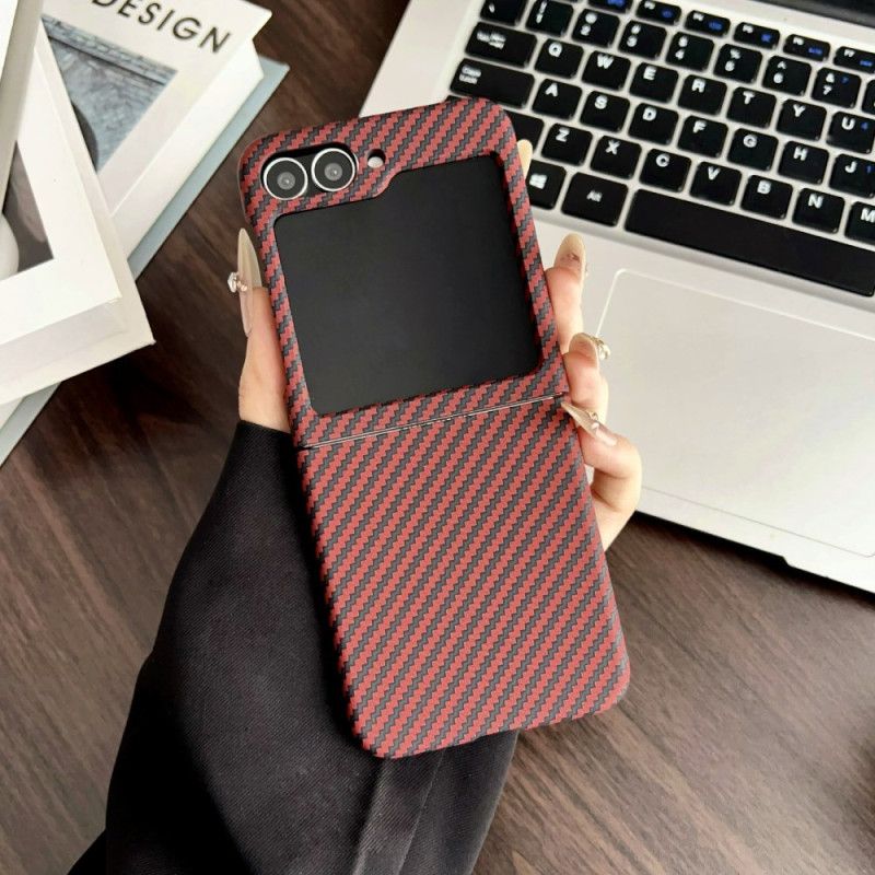Cover Samsung Galaxy Z Flip 7 Fe Magnetisk Kulfibertekstur