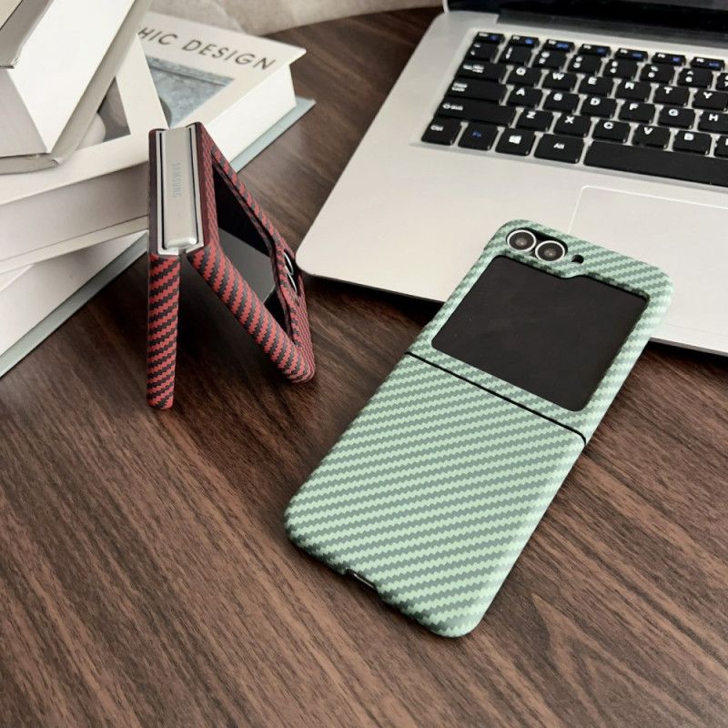 Cover Samsung Galaxy Z Flip 7 Fe Magnetisk Kulfibertekstur