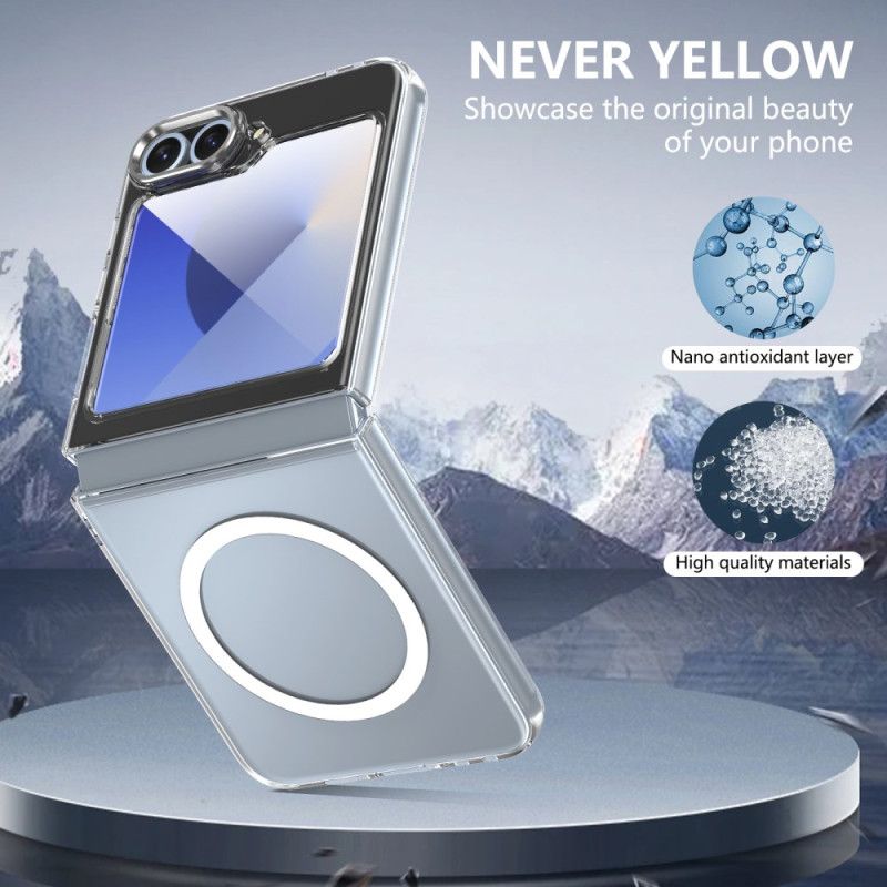 Cover Samsung Galaxy Z Flip 7 Fe Magsafe-kompatibel Gennemsigtig Med Skærmbeskytter